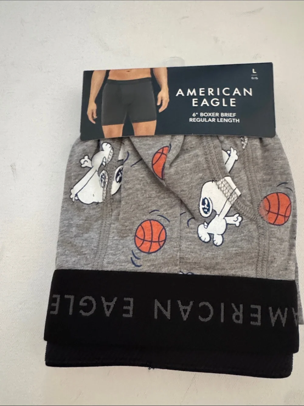Snoopy Boxer Briefs Mens Large American Eagle Basketball